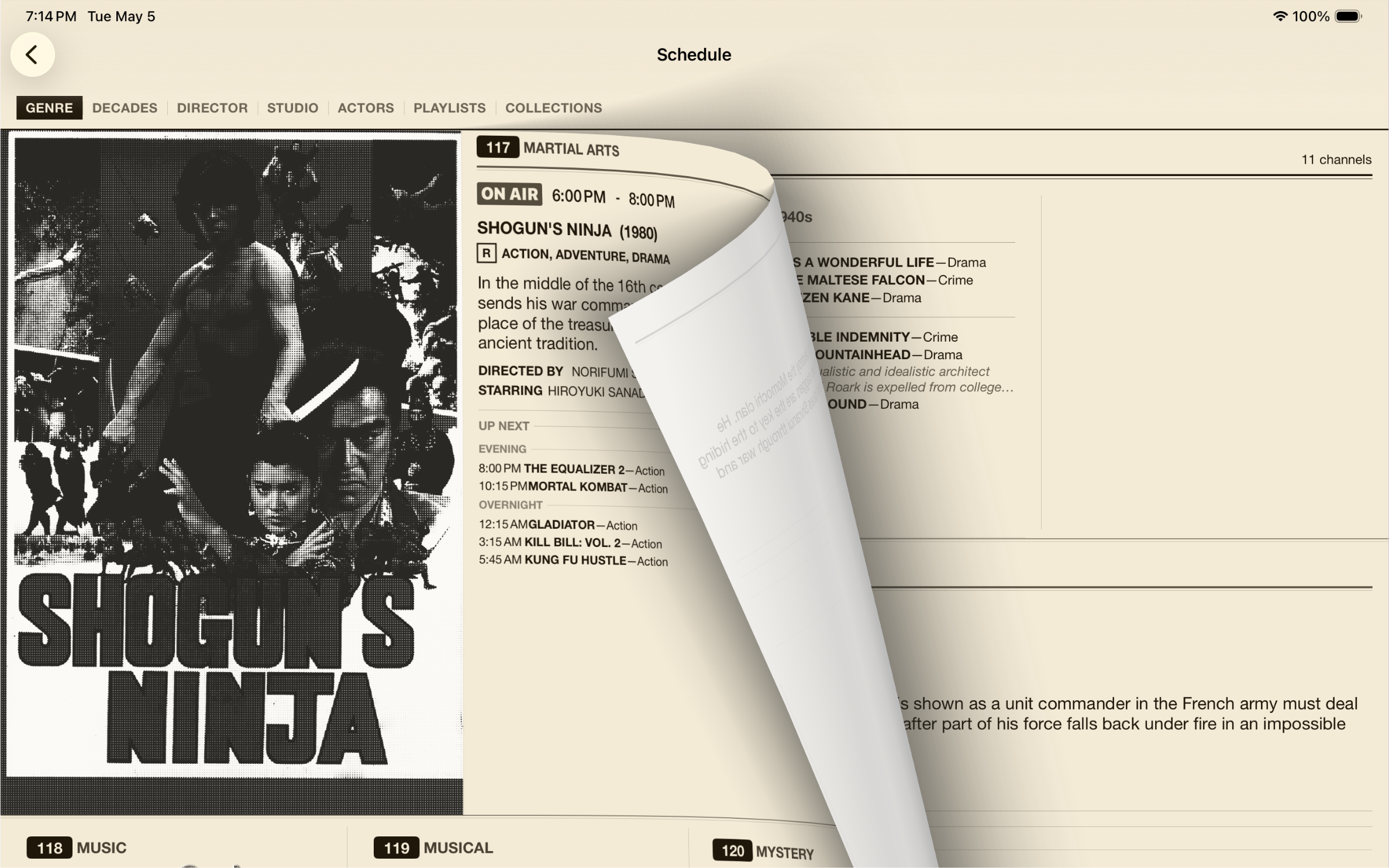Printable weekly TV guide